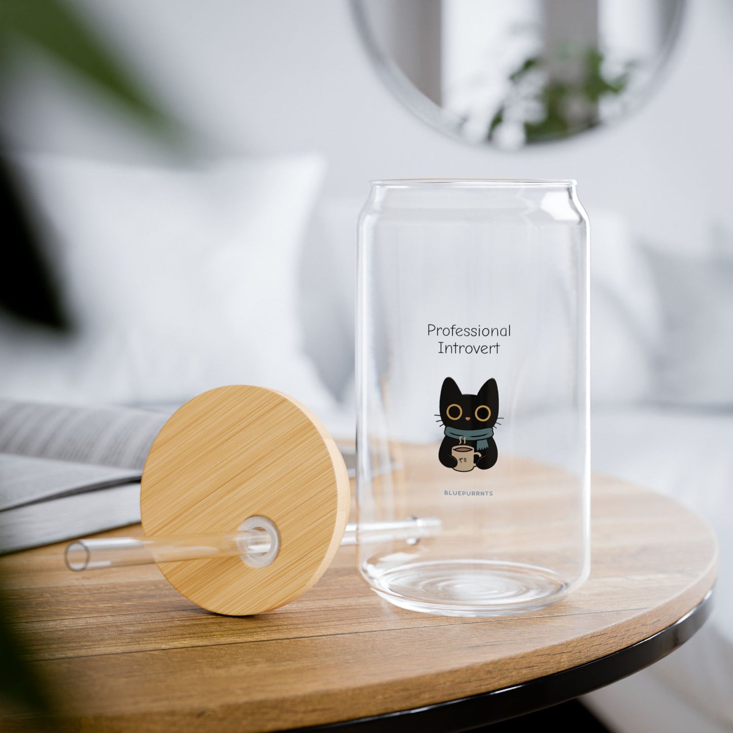 Yami the black cat - Professional Introvert Glass